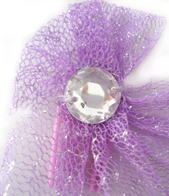 Purple Lace Jeweled Veil