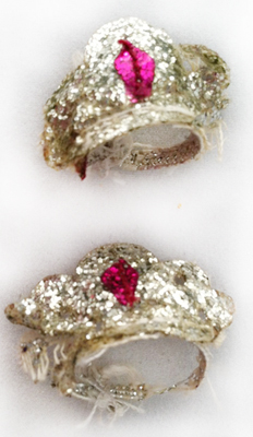 Silver and Red Glitter Garters