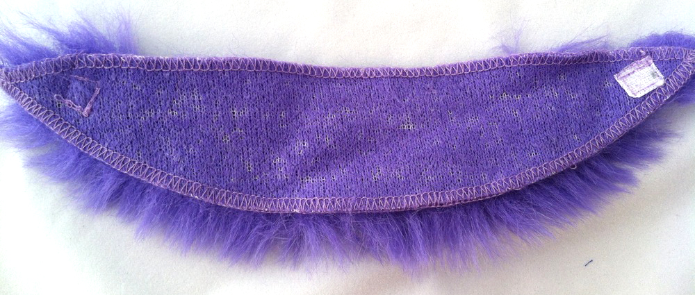 Purple Fur Cape Inside